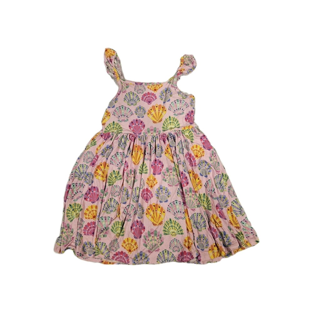 Posh Peanut Bamboo Catalina‎ Pink Seashell Dress Girls Size 10/12 Sleeveless